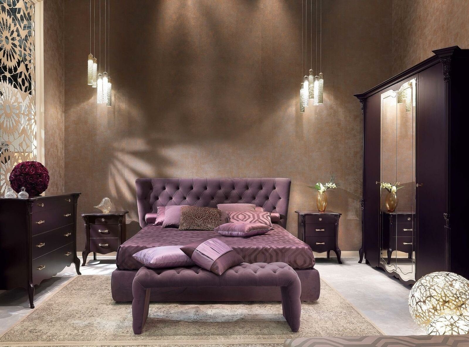 Schlaf Zimmer Design Luxus Hotel JVmoebel Bett, Doppel Polster Betten Bett