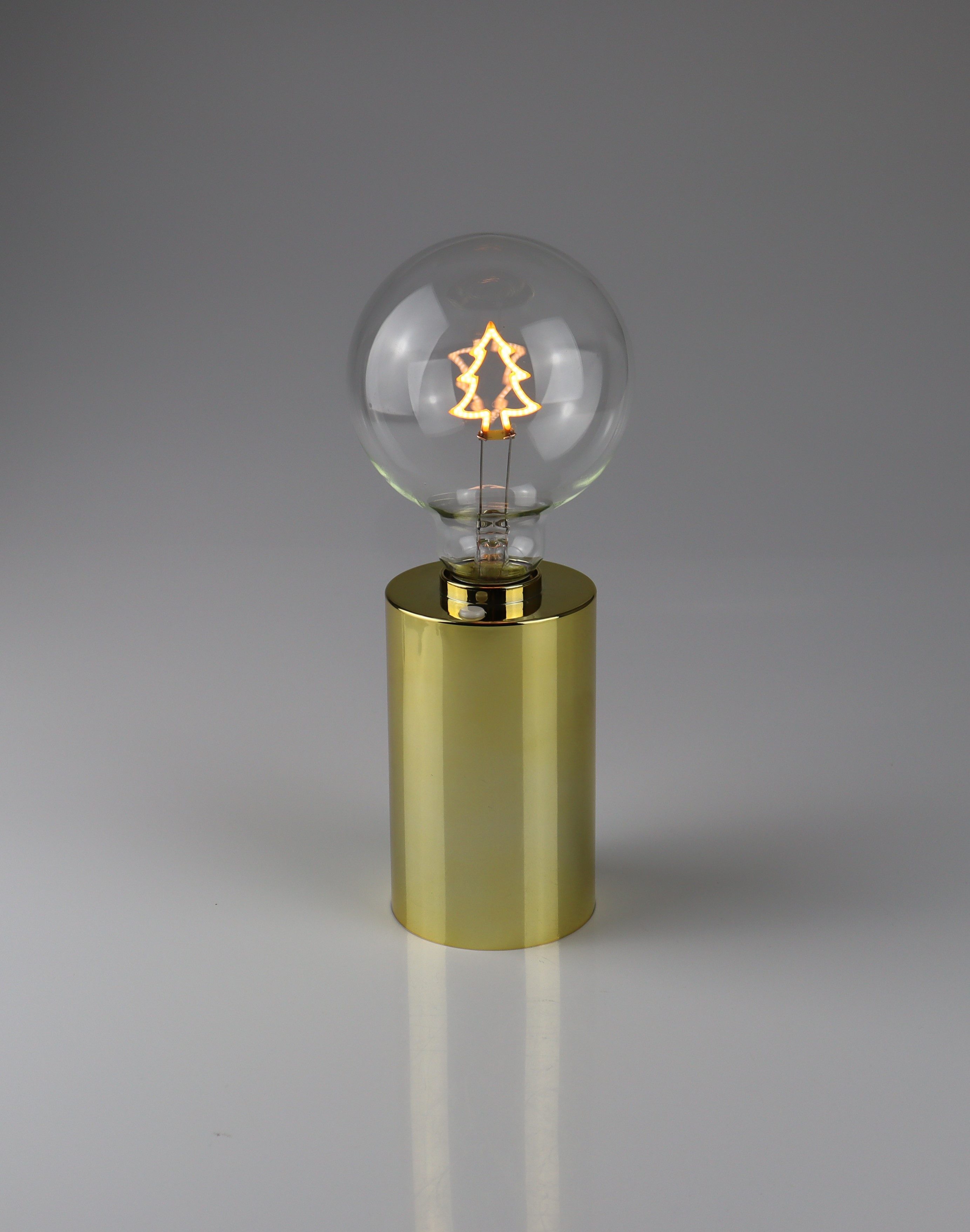 AM Design LED Dekoobjekt Glühbirne mit Tannenbaum, LED fest integriert, 9,5x22,5 cm