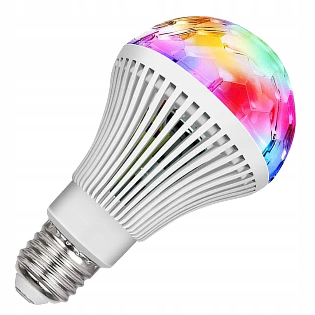 VERK GROUP LED-Leuchtmittel LED Partylicht E27 RGB drehbar Diskokugel Lampe 1/2/4er Set, E27, 1 St., RGB, drehbar