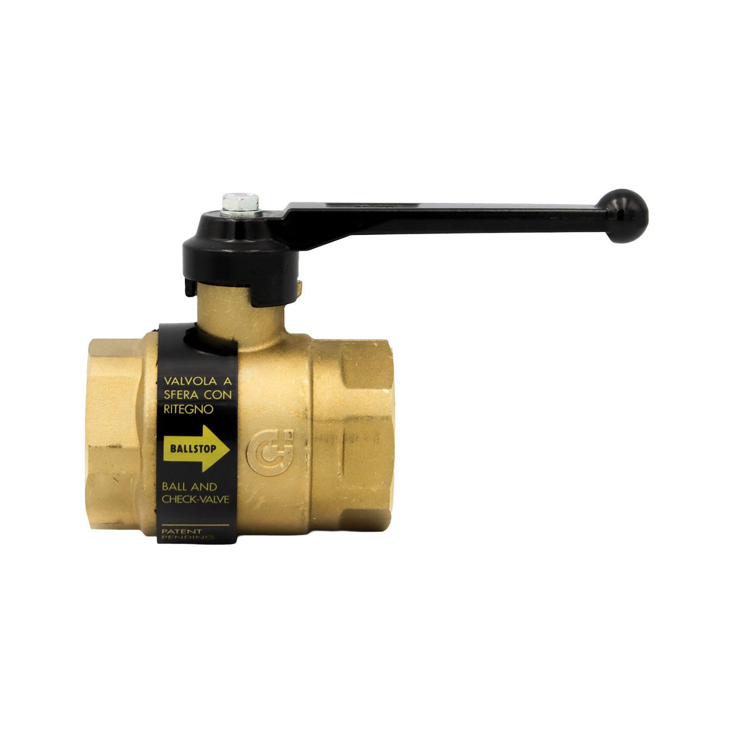 Caleffi Kugelhahn Kugelhahn 1 1/4 Zoll mit Rückschlagventil und Hebelgriff