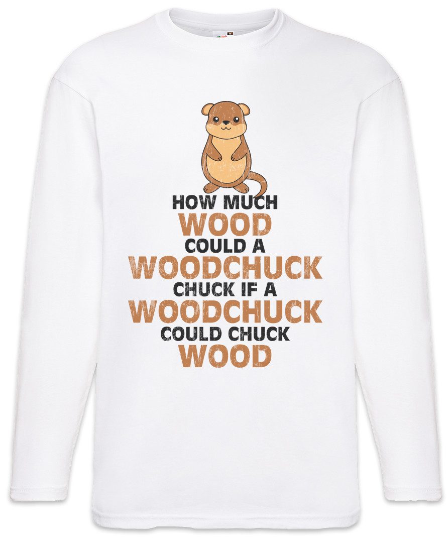 Langarmshirt Woodchuck Langarm T-Shirt Holzfäller Axt Waldarbeiter Förster Logger