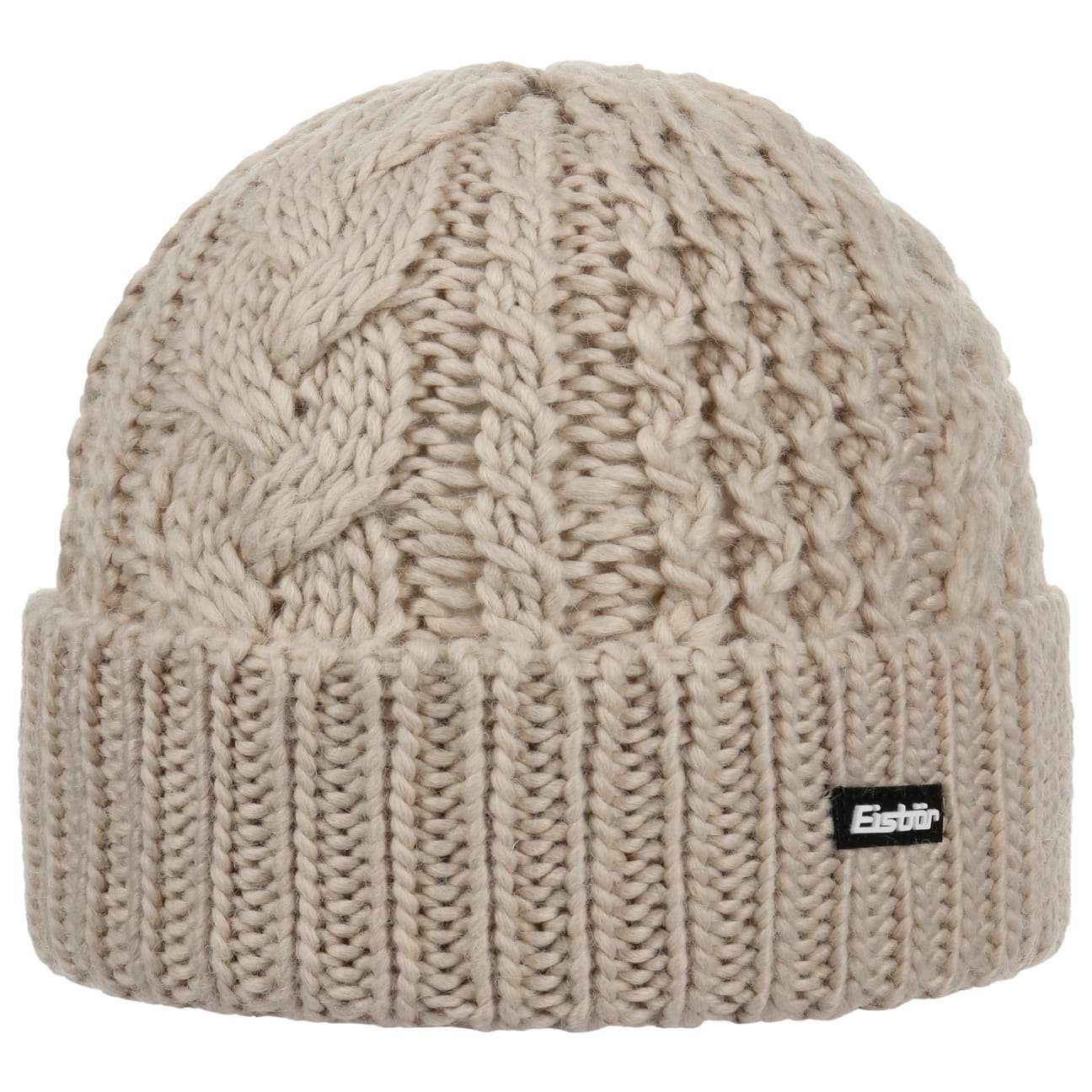 Eisbär Beanie (1-St) Mütze mit Umschlag hellbeige | Strickmützen