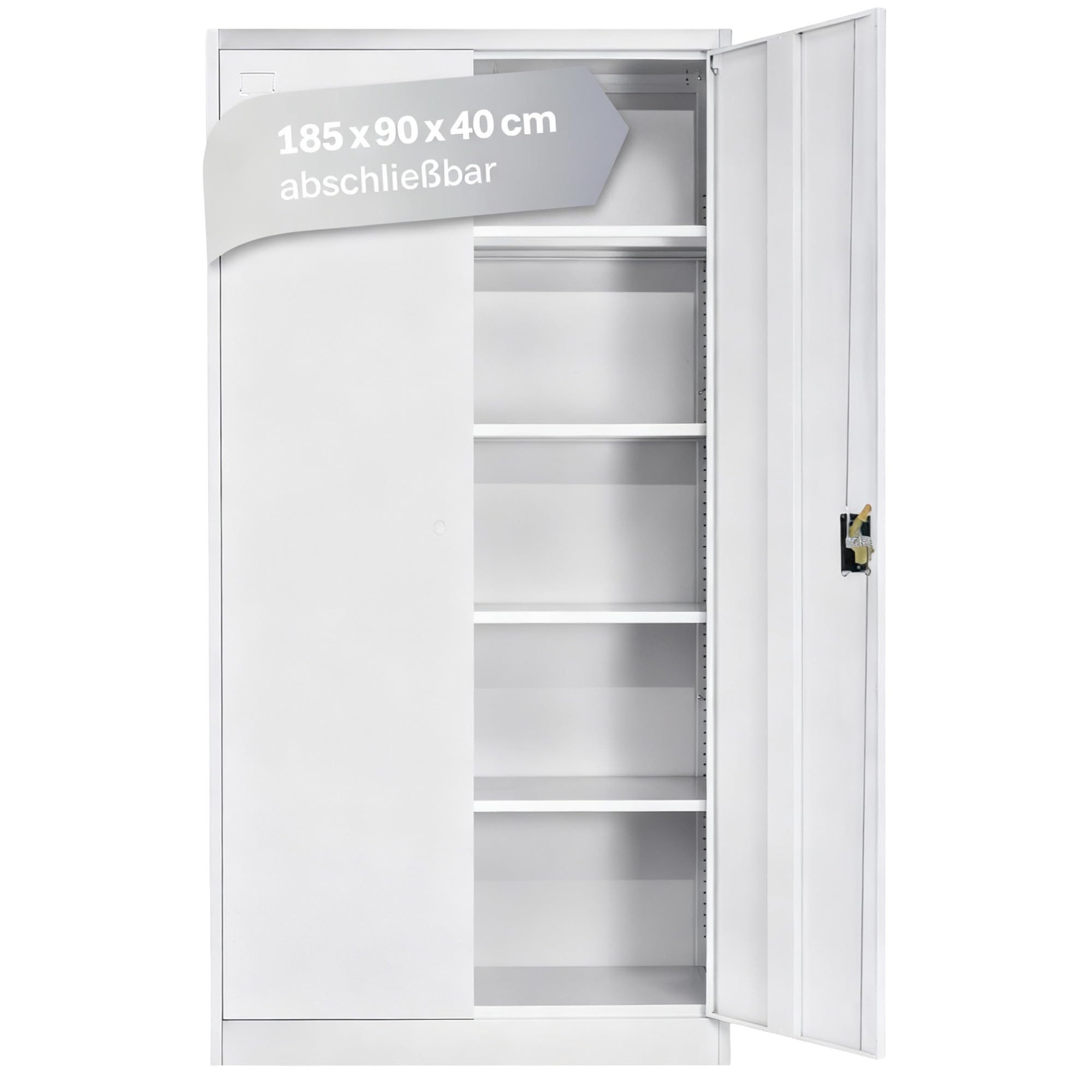 LagerZwei Aktenschrank Mehrzweckschrank 185x90x40 cm (1-St) abschließbar