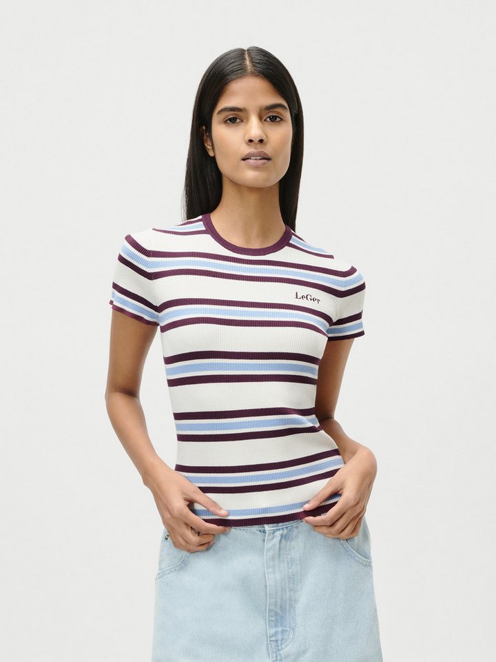 LeGer T-Shirt Danielle, LeGer by Lena Gercke schmale Passform, mehrfarbig geringelt