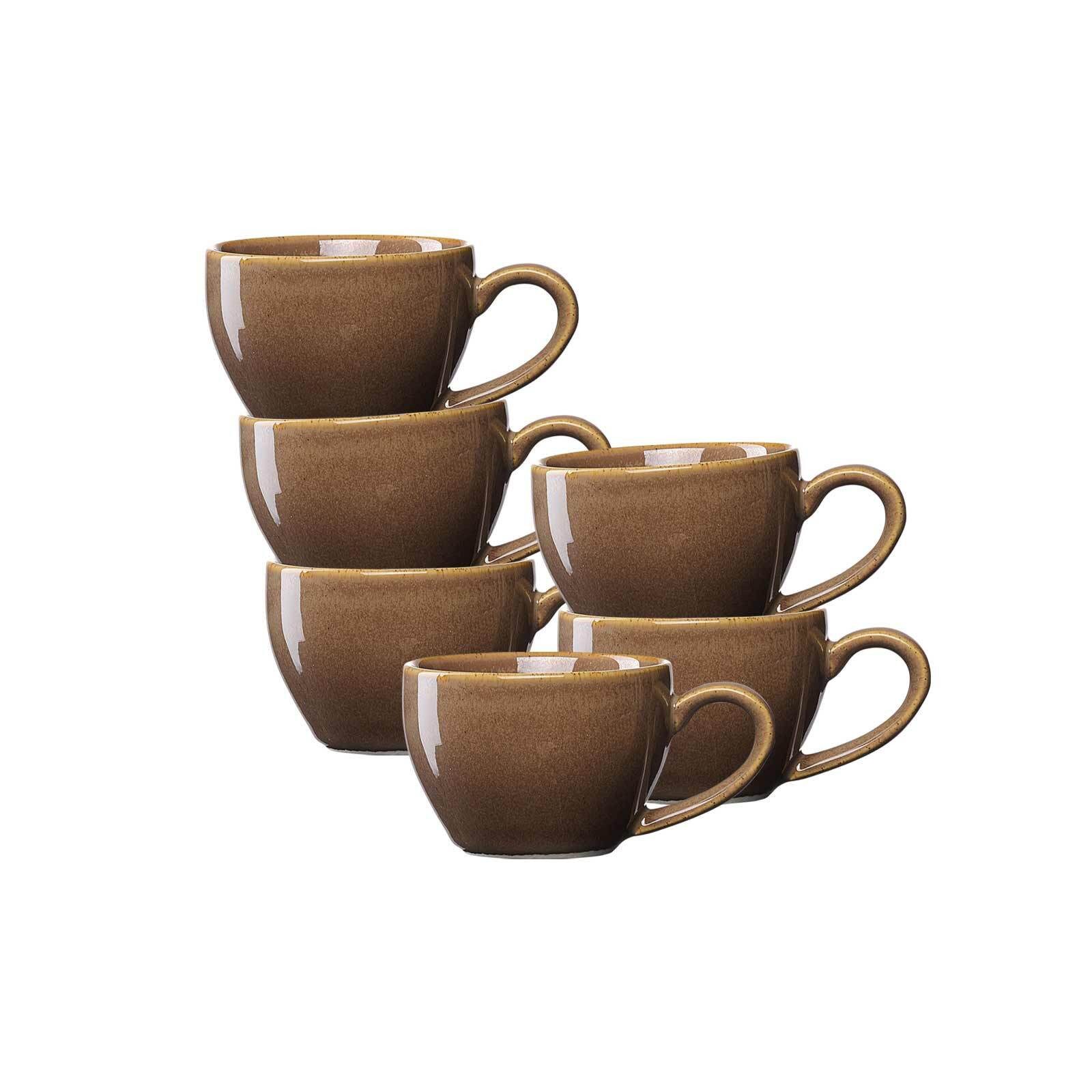 Ritzenhoff & Breker Espressotasse Sahara Espressotassen 100 ml 6er Set, 6-tlg., Porzellan