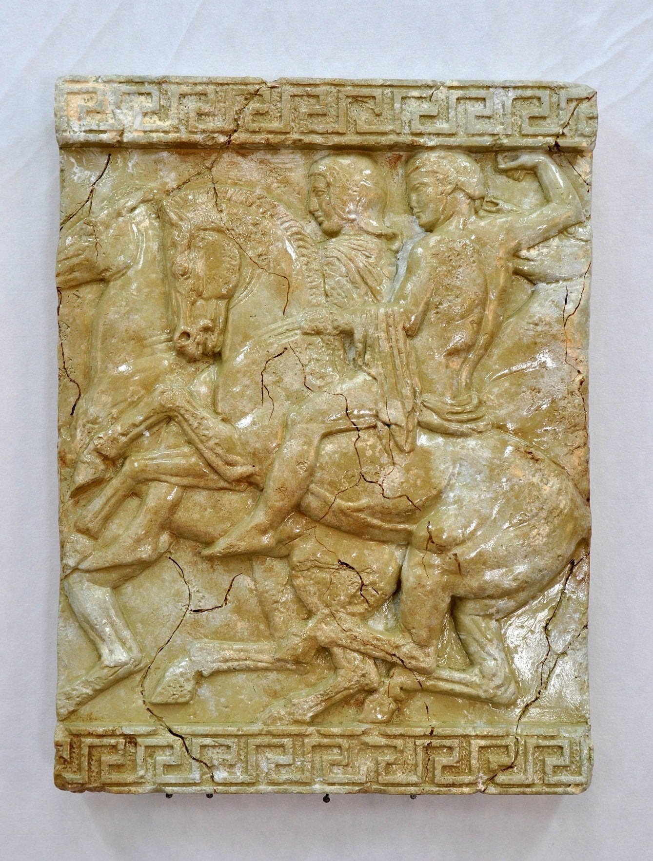 Wandrelief JVmoebel Wand Skulptur Große Relief Handarbeit Pferd Bild Alexander Antik der