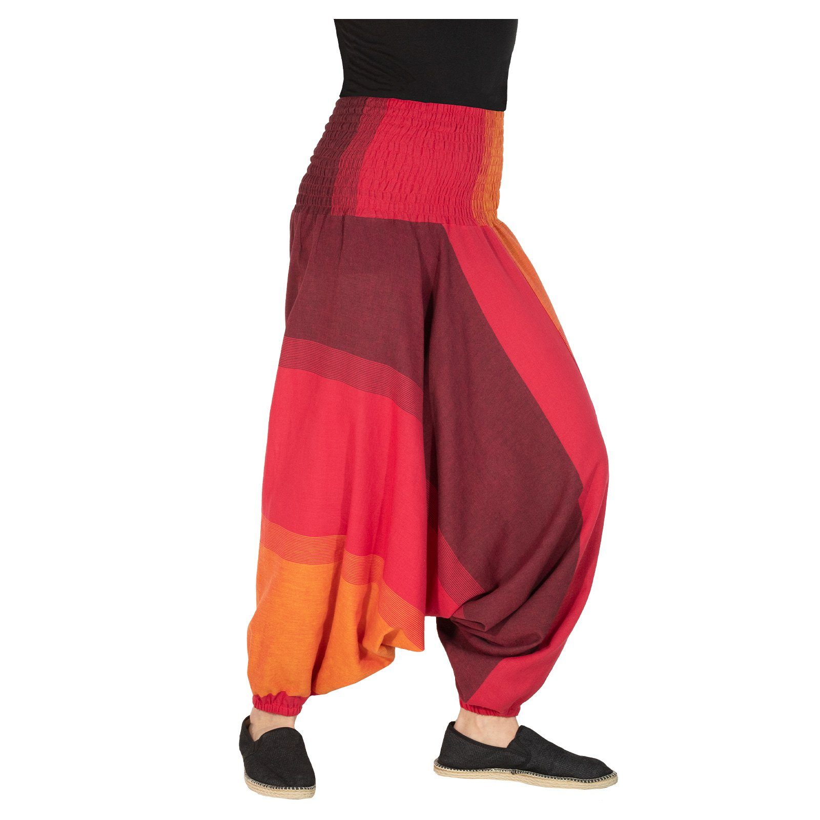 MAGIE Yoga Harems/Freizeit/Aladinhose Orange size Rot bunt one KUNST KUNST&MAGIE / Boho Damen Yogahose UND