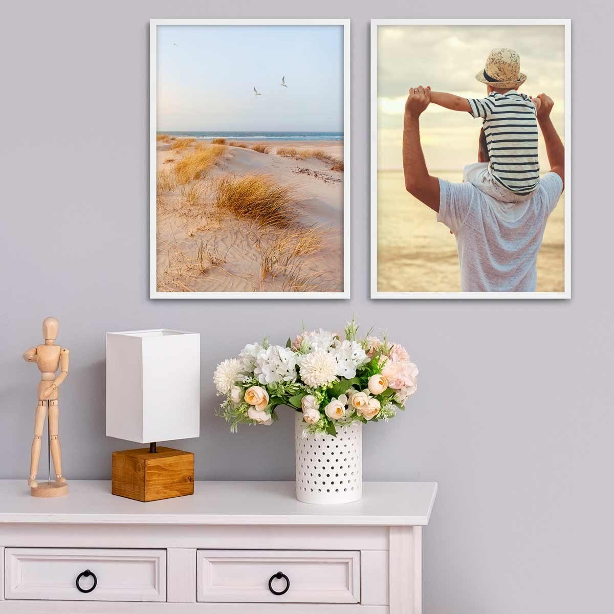 PHOTOLINI Bilderrahmen 2er Set Massivholz-Rahmen Modern günstig online kaufen