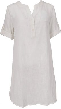 Guru-Shop Longbluse Lange Baumwoll Blusentunika, Hemd-Tunika - weiß alternative Bekleidung