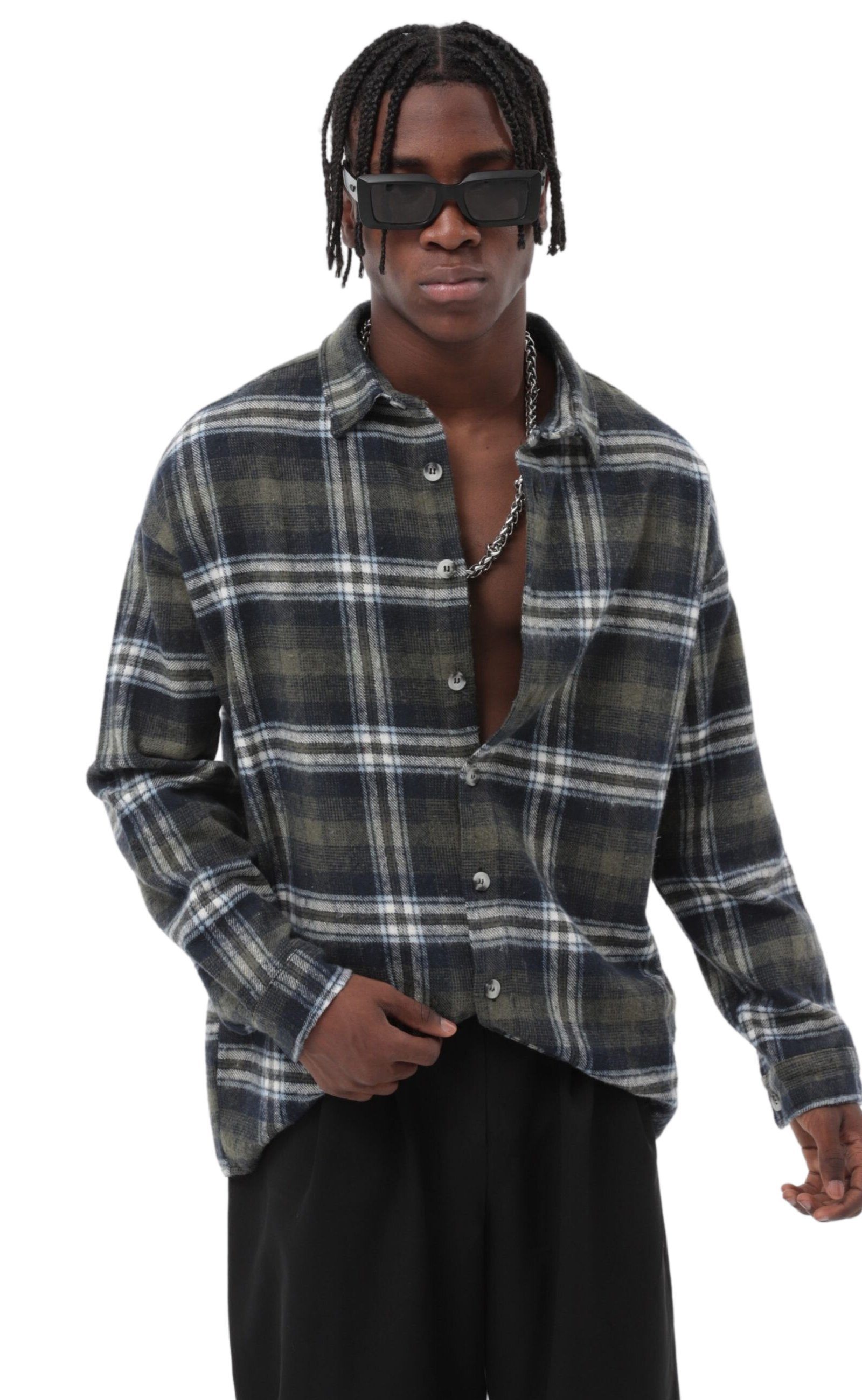 COFI Casuals Flanellhemd Flanellhemd Kariert Hemd Holzfällerhemd (1-tlg) günstig online kaufen