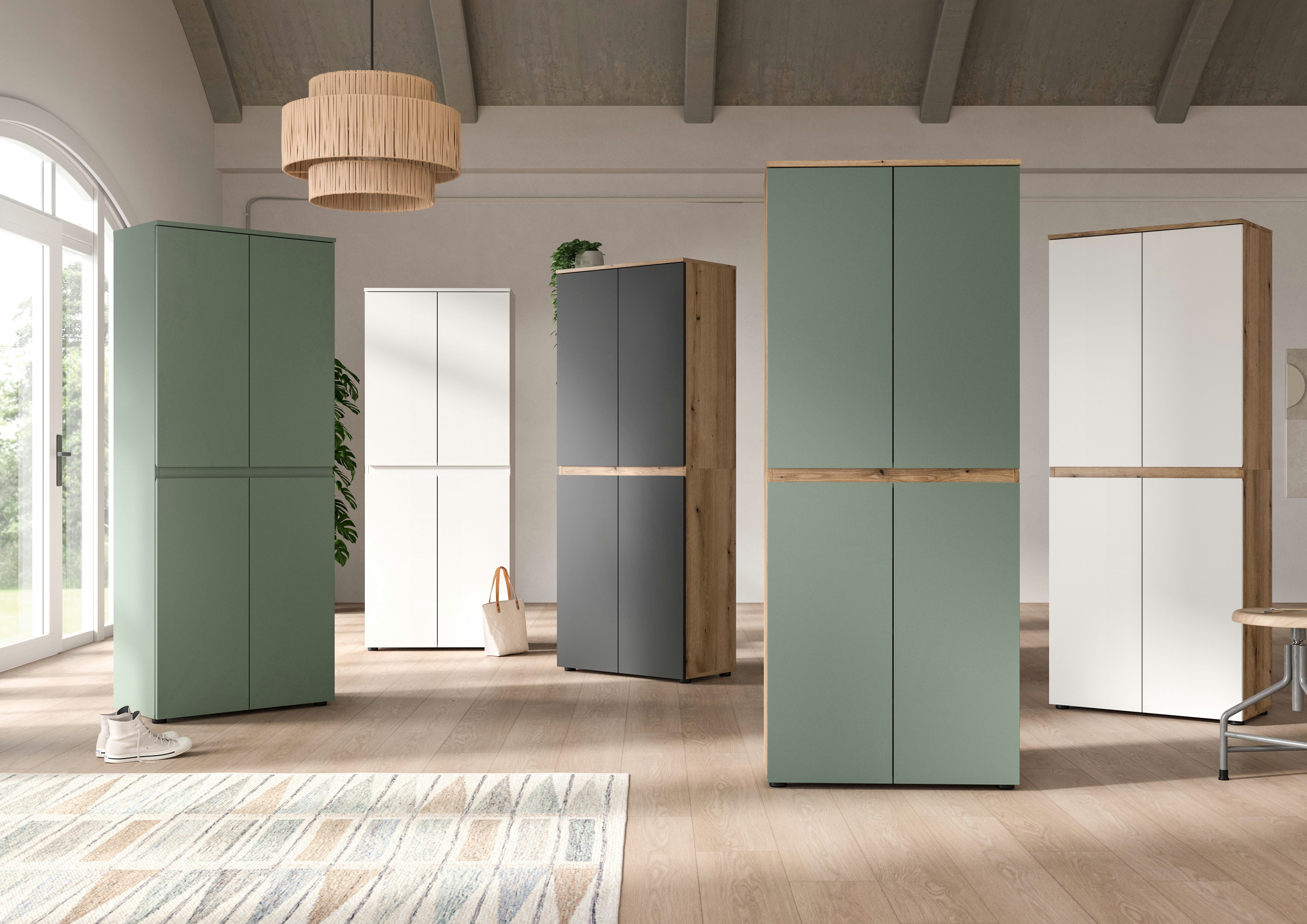 Home affaire Mehrzweckschrank CIPELA, 105x111 cm, viel Stauraum, variable Einlegeböden, universal (1-St., in vielen verschiedenen Trendfarben verfügbar) Schuhsc – Bild 5 von 5