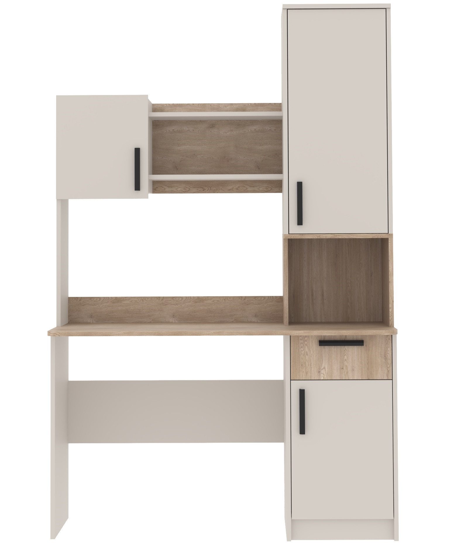 Marmex Möbel Schreibtisch Grant G11/12 Schülerschreibtisch Kinderschreibtisch 125 x 195 x 52,5, Jugendzimmer, Schubladenvollauszug, Soft-Close