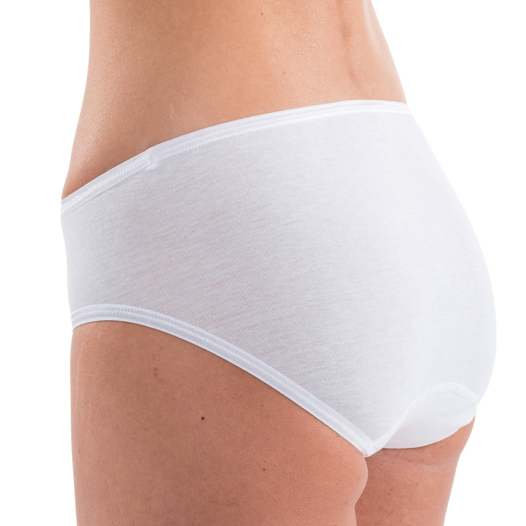 HERMKO Midislip 5031 (Pack, 3er) Jazz-Pant, Baumwolle/Elastan, elast. Abschluss, Feinripp