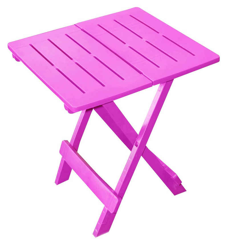 Spetebo Gartentisch Kunstoff Klapptisch ADIGE - pink (Stück, 1-St., Kunststoff Tisch), Garten Beistelltisch klappbar