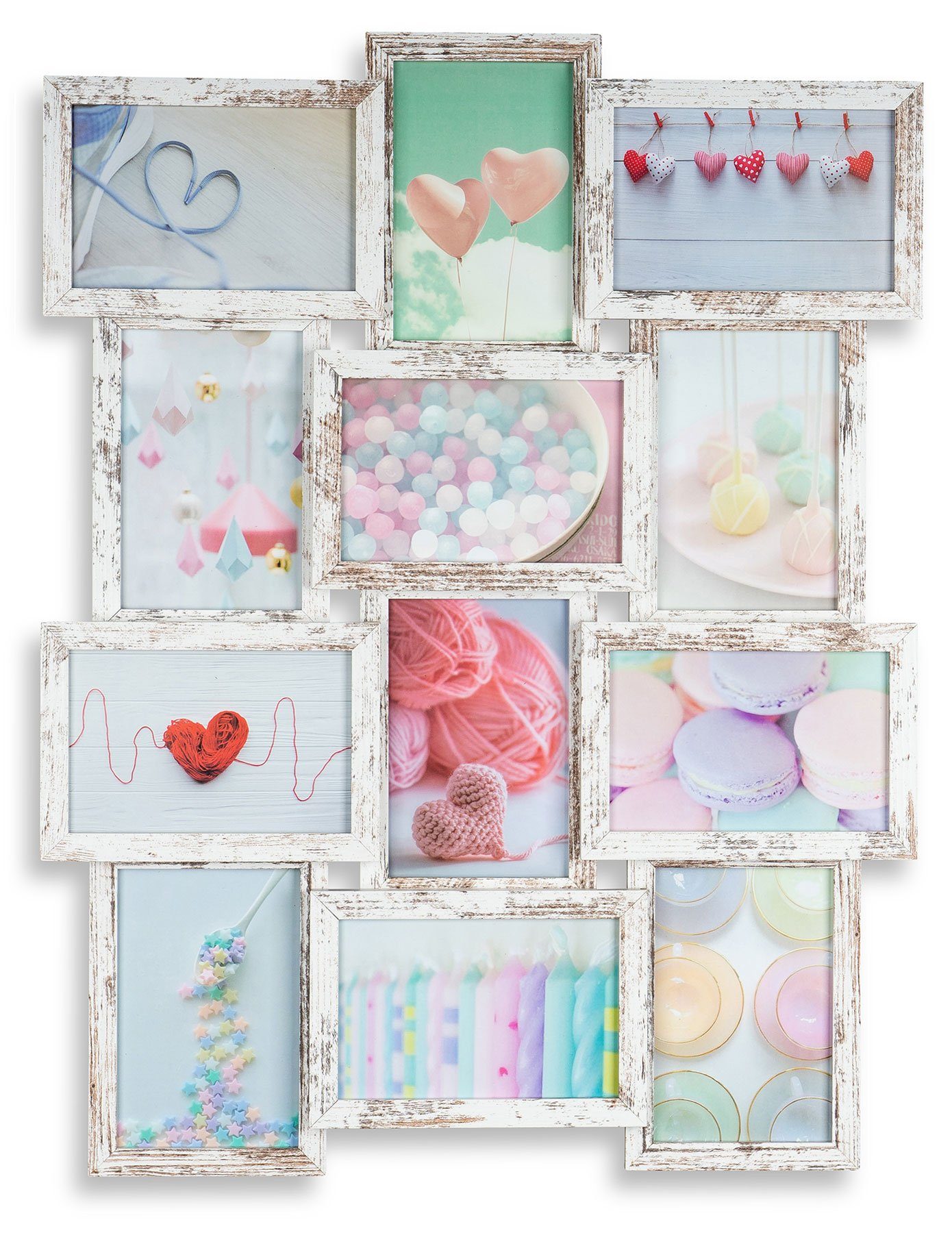 Levandeo® Bilderrahmen Collage, levandeo Bilderrahmen Collage 45x58cm 12 Fo günstig online kaufen