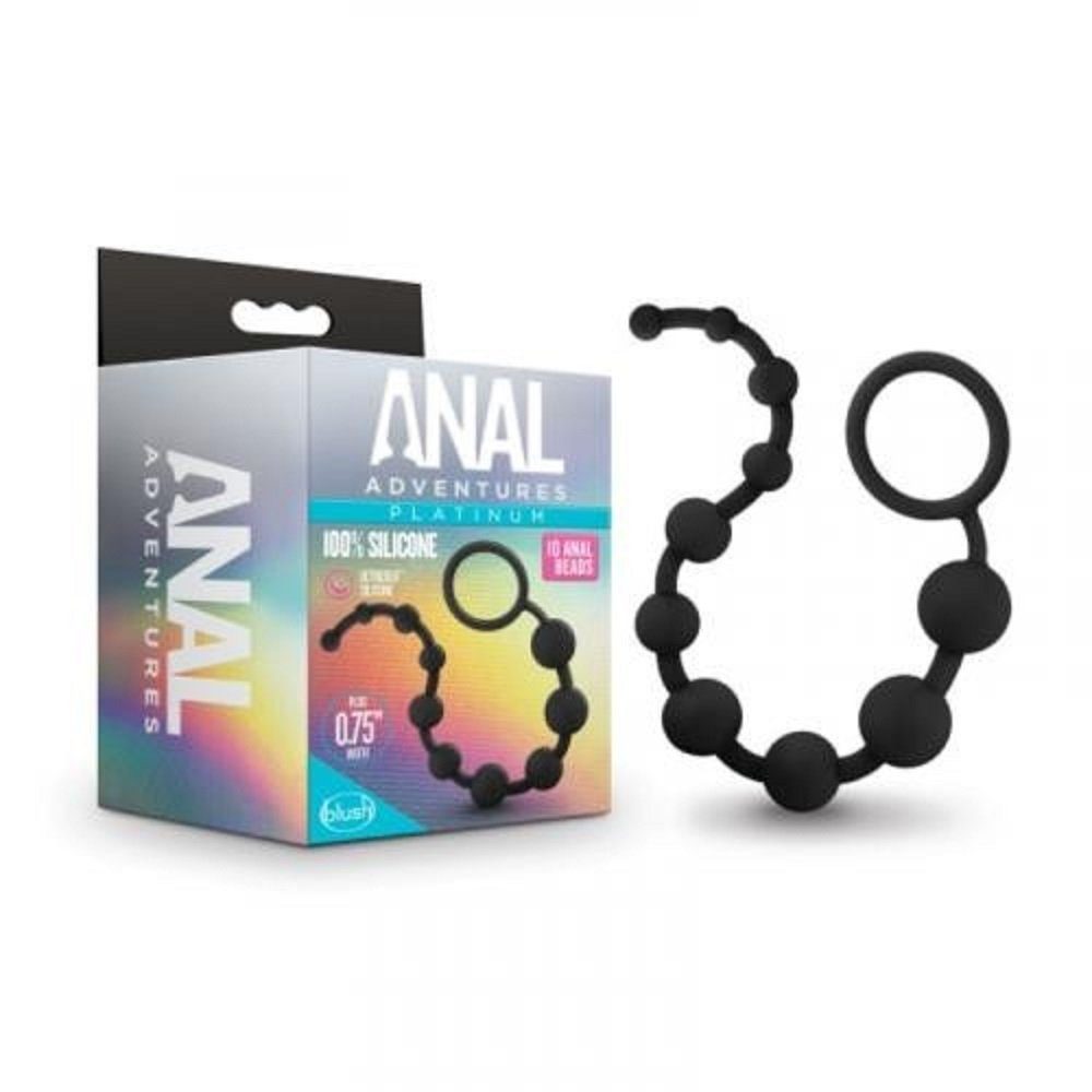 Anal Adventures Analkette Anal Adventures Platinum - Silicone Anal Beads, Länge: 31.7 cm