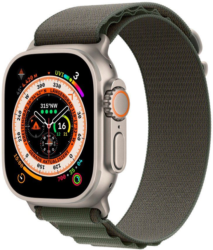 Apple Uhrenarmband 49mm Alpine Loop - Small Green | Uhrenarmbänder