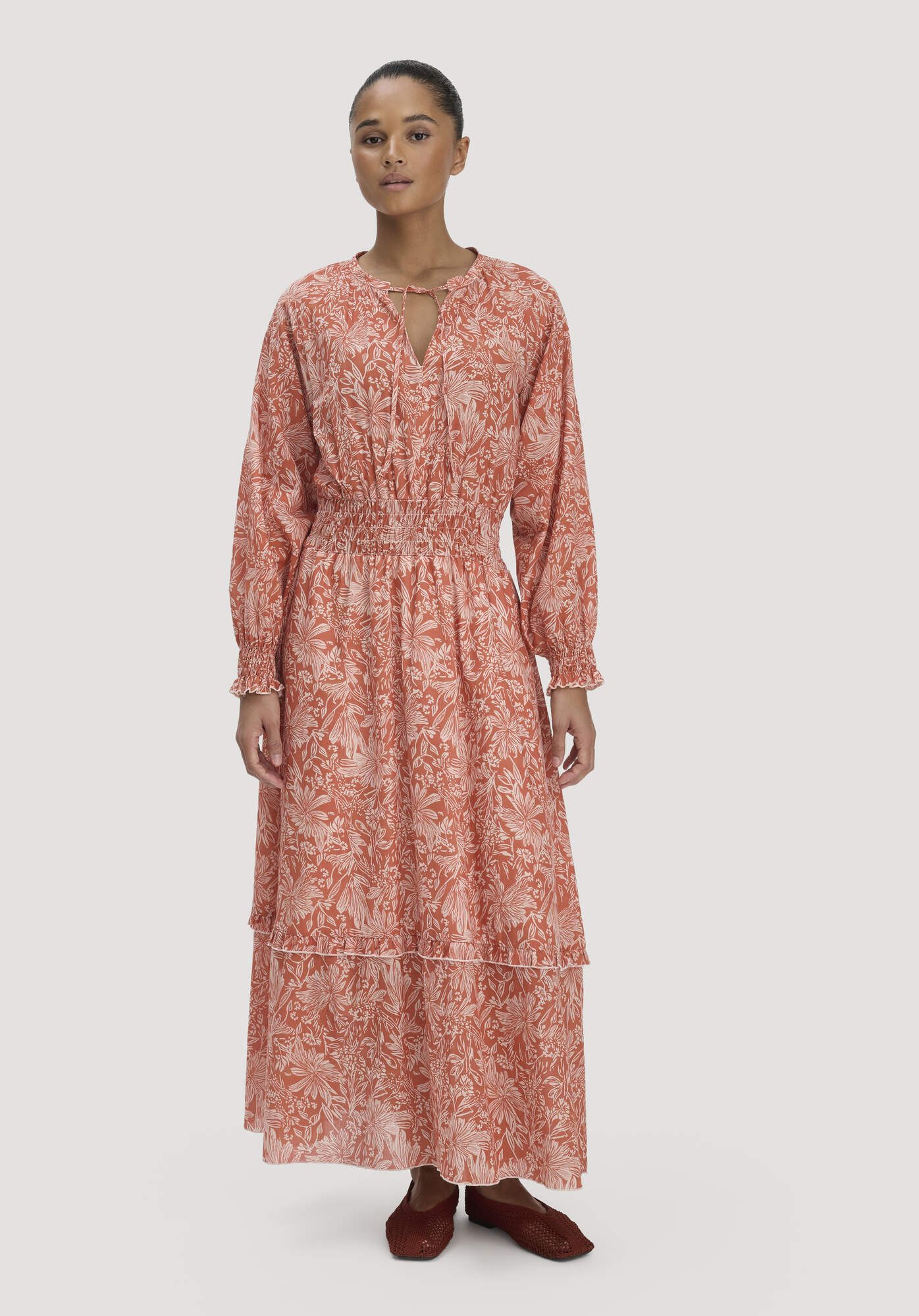 Hessnatur A-Linien-Kleid aus reiner Bio-Baumwolle (1-tlg)