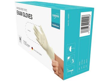 EUROPAPA Einweghandschuhe 100x Vinylhandschuhe Einweghandschuhe (Untersuchungshandschuhe Einmalhandschuhe) latexfrei puderfrei Vinyl Handschuhe
