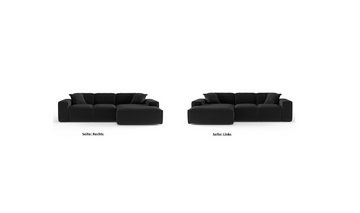 Fun Möbel Ecksofa Designersofa CELES PREMIUM in Stoff Scala, Ottomane Rechts oder Links, Inkl. 2 Zierkissen, Rundumbezug