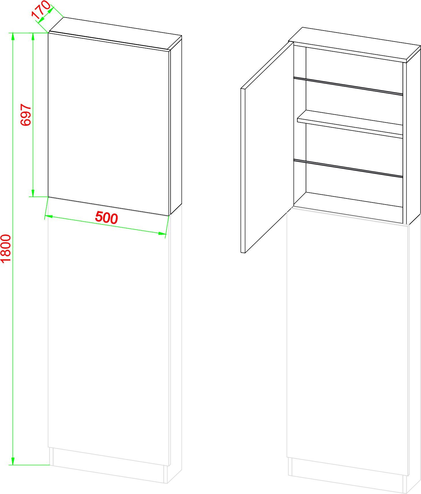 Holz Schuhschrank (1-St) Schuhschrank VCM Anthrazit Schuhkommode Fulisa XL