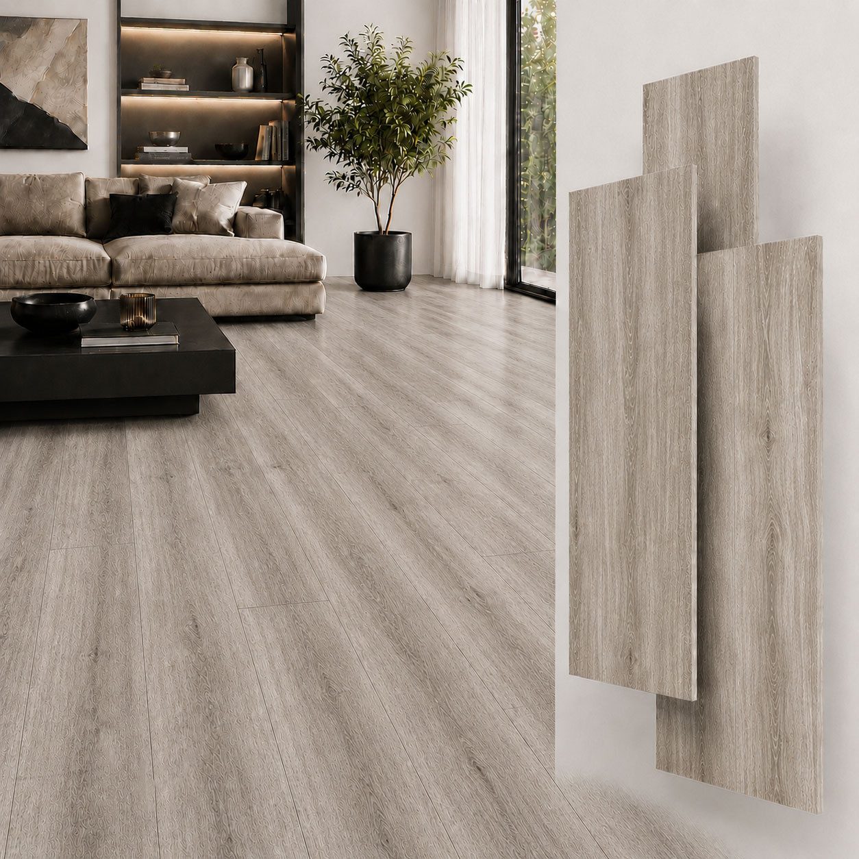 Berti Graf Designboden SPC Vinylboden 5 mm Klick wasserfest mit Trittschalldämmung, kleberfrei, pflegeleicht