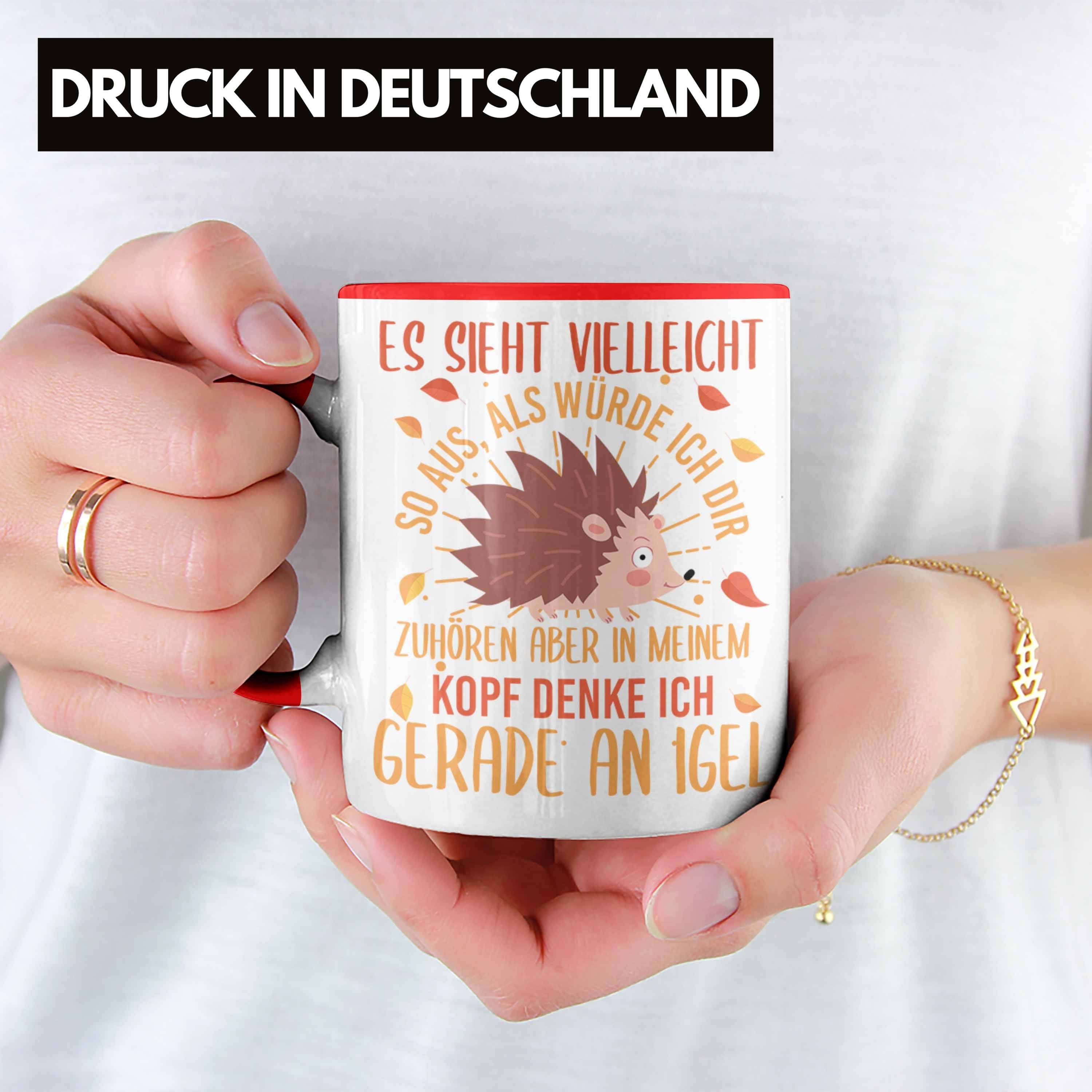 Trendation Tasse Trendation - Lustige Igel Grafik Tasse für Igel Liebhaber als Geschen