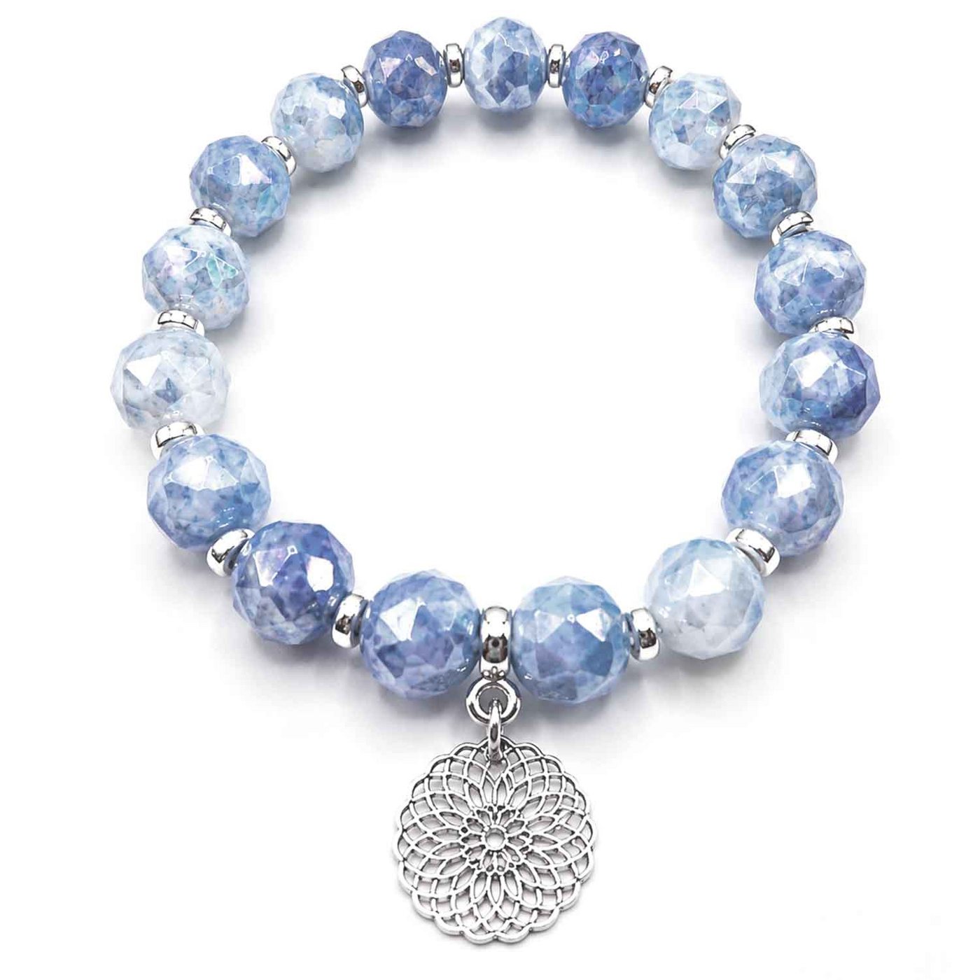 Impala Perlenarmband Nadja mit facettierten Glasperlen & Anhänger