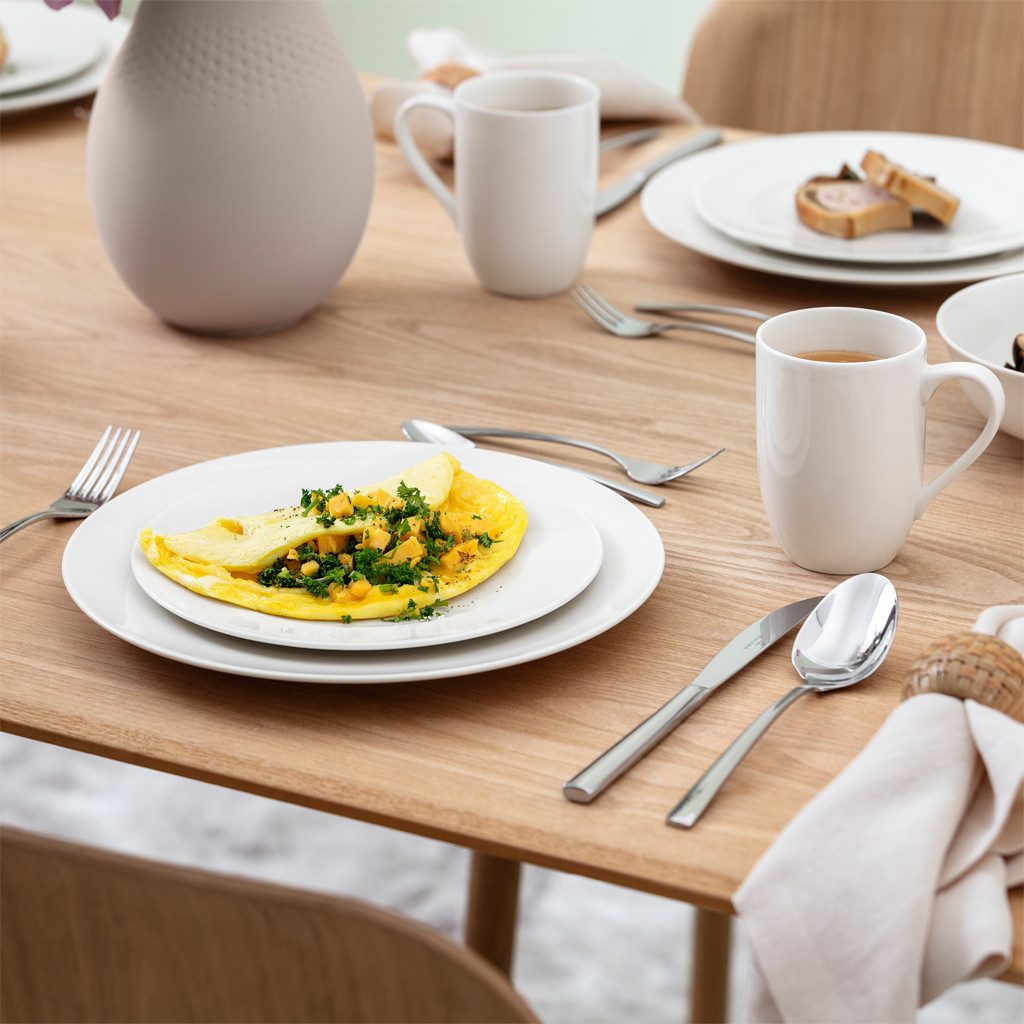 Villeroy & Boch Geschirr-Set For Me Geschirrservice 16-teilig (16-tlg), 4 Personen, Porzellan, Premium Porcelain, mikrow.- & spülm.sicher, Made in Germany