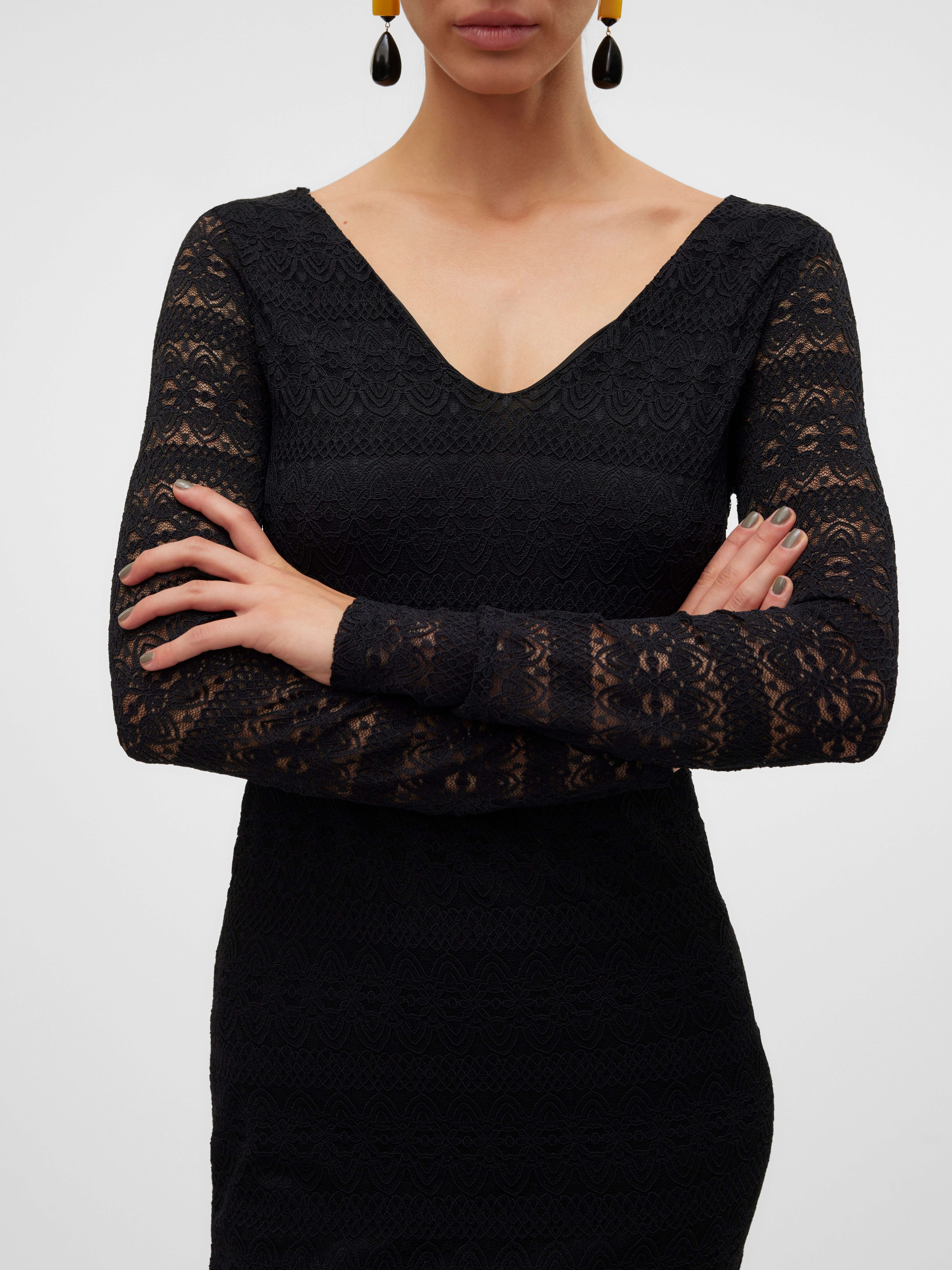 Vero Moda Spitzenkleid VMZOE 2-WAY LS SHORT DRESS JRS NOOS