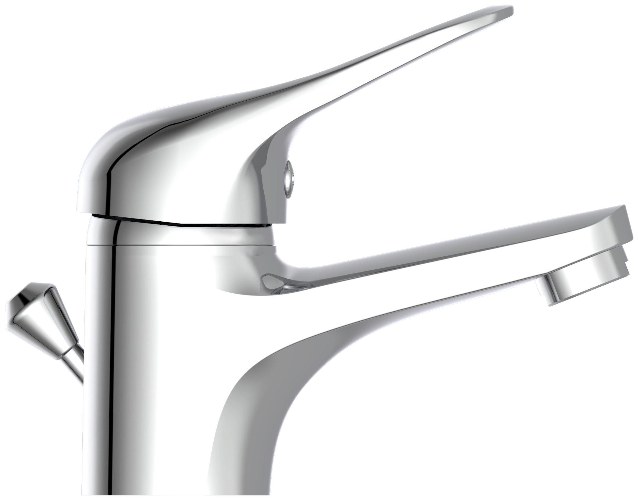 Schütte Waschtischarmatur Porto mit Zugstange, mit Ablaufgarnitur, Mischbatterie, Chrom