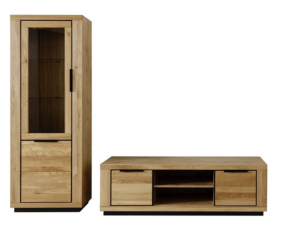 freiraum Wohnwand Greno, (2-teilig), (2-teilig) in Wildeiche - 235x200x54 (BxHxT)