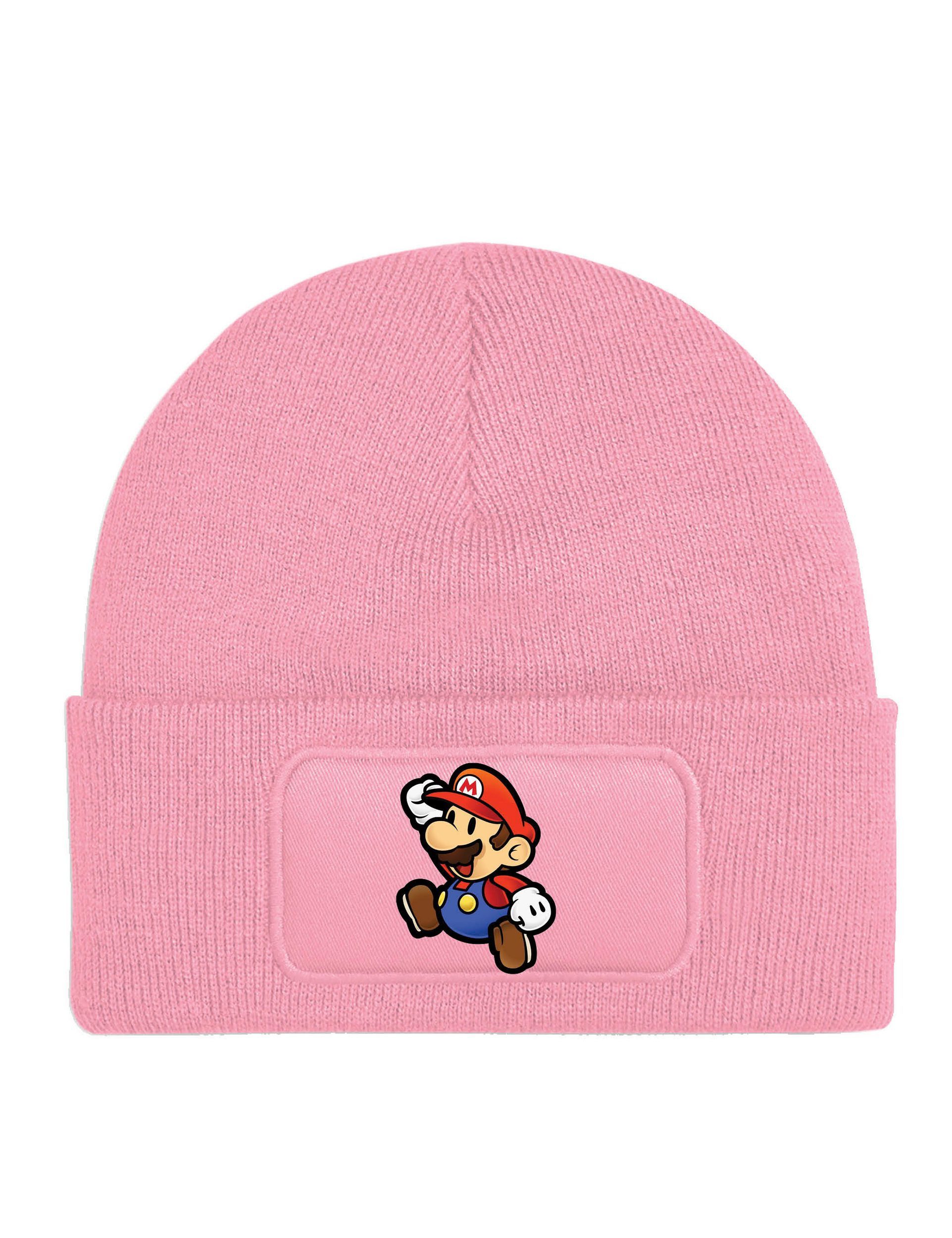 Beanie Kinder Beanie Mütze Mario Print Jungen Mädchen Super Geschenk