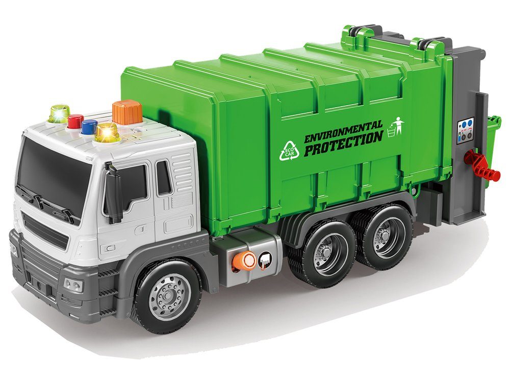 LEAN Toys Spielzeug-Auto Müllwagen Reibungsantrieb Soundeffekte günstig online kaufen