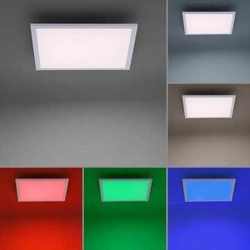 JUST LIGHT Deckenleuchte Ls-FLAT, LED fest integriert, warmweiß - kaltweiß, RGB+tunable white, Infrarot inkl., Fernbedienung, Smarthome fähig