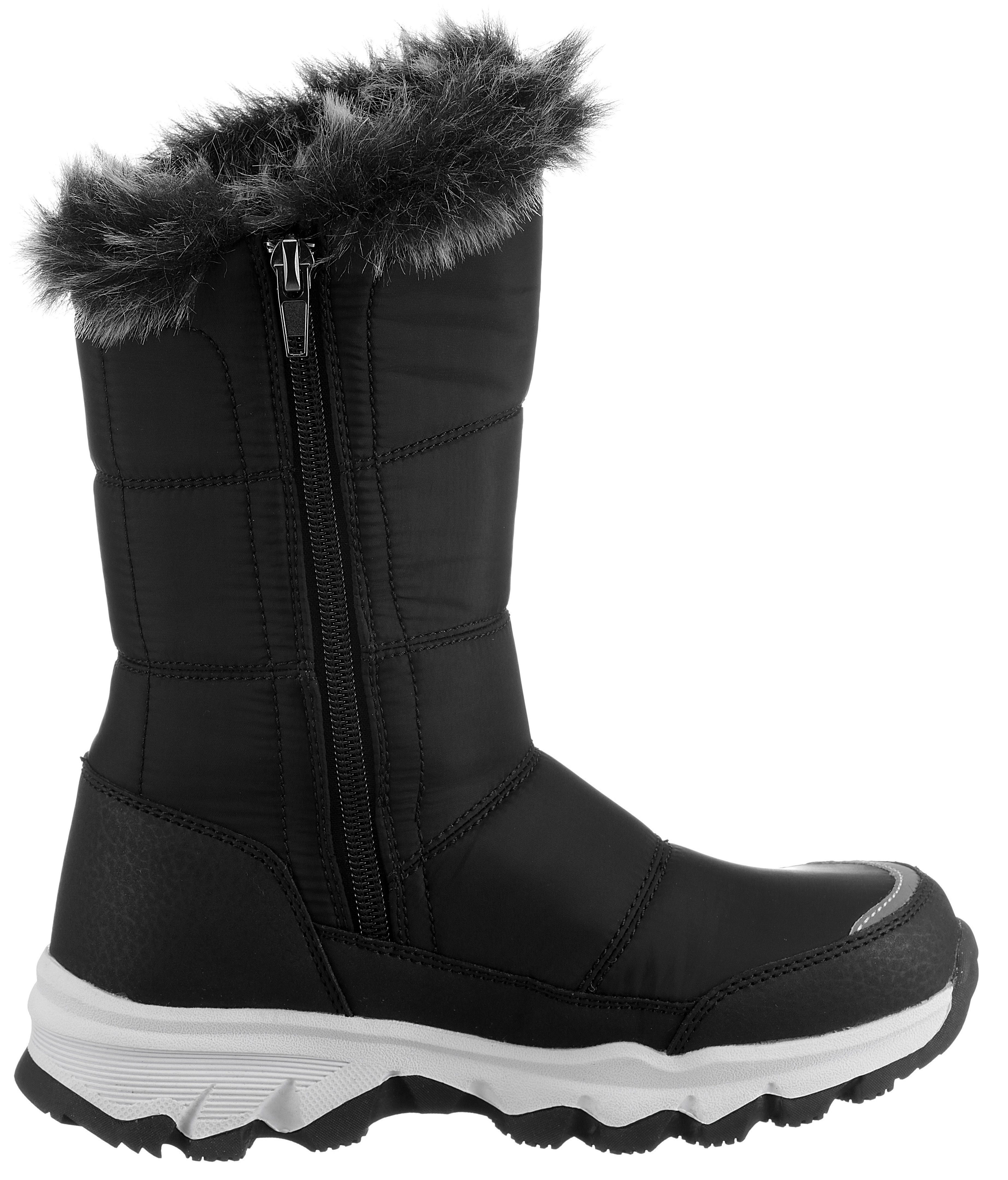 KIDSWORLD Winterstiefel TEX-Ausstattung Stiefel schwarz Snowboots Warmfutter mit und Thermo