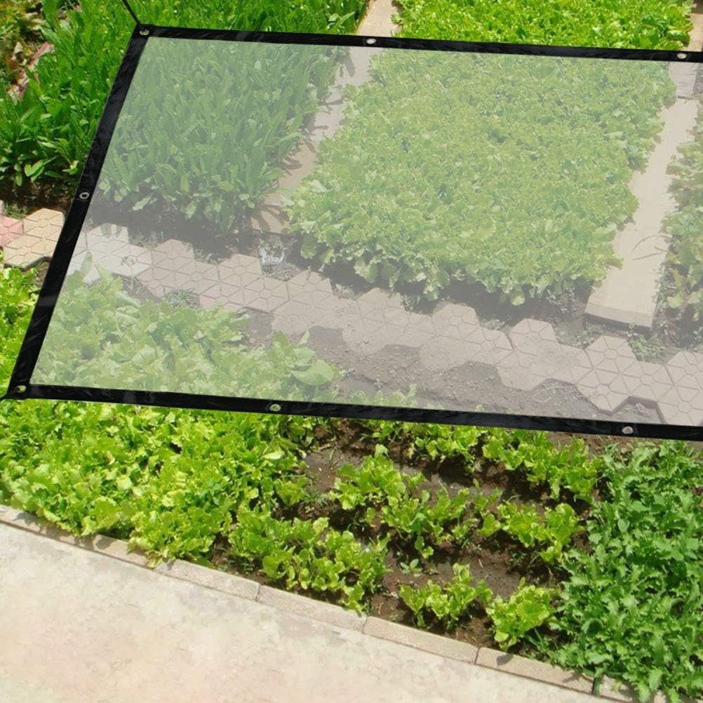 Devenirriche Gartenmöbel-Schutzhülle wasserdichte Plane mit Ösen, Schutzplane, transparente Gewebeplane