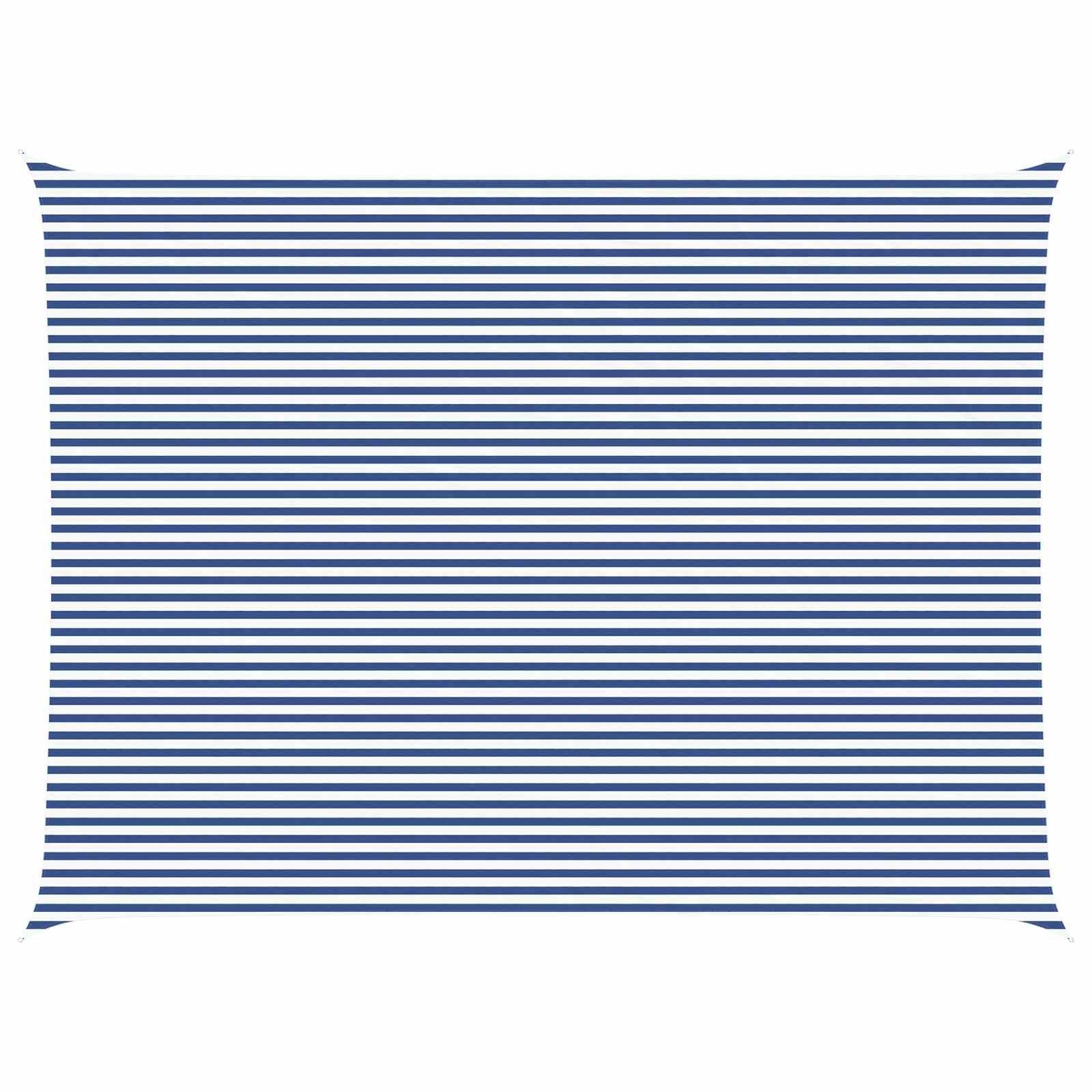 vidaXL Sonnensegel Sonnensegel Blau und Weiß 8 x 6 m 100 % Polyester Oxford, (1-tlg)