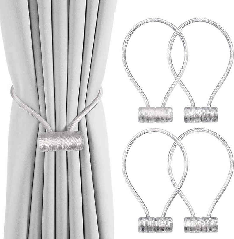 Raffhalter Magnetische Vorhangbänder Vorhangclips Seilvorhangclips, Coonoor, (Sätze, 4-tlg), Für Stoffe und Vorhänge
