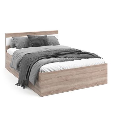 VitaliSpa® Bett Bettgestell Holzbett Doppelbett 140x200cm Adria mit Kopfteil
