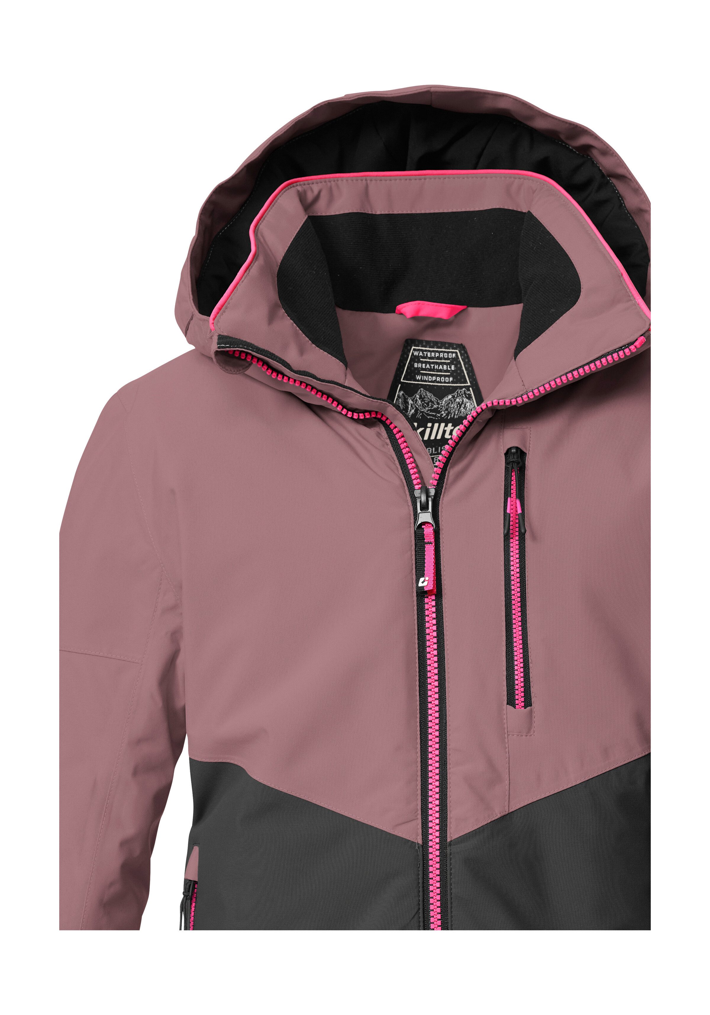Killtec Skijacke KSW 207 GRLS SKI JCKT Wasserdichte, atmungsaktive Kinderjacke mit reflektierenden Details