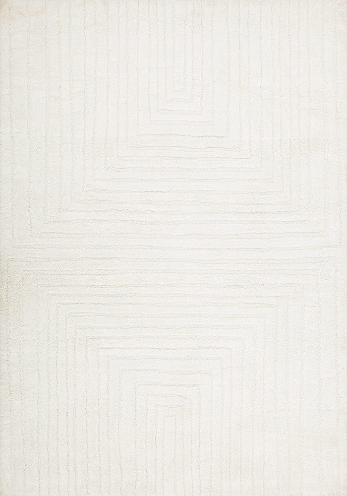 ArtUniverse Teppich ArtUniverse Kurzflor Teppich Amalfi Pearl 80 x 150 cm, Rechteckig, Höhe: 1,8 mm