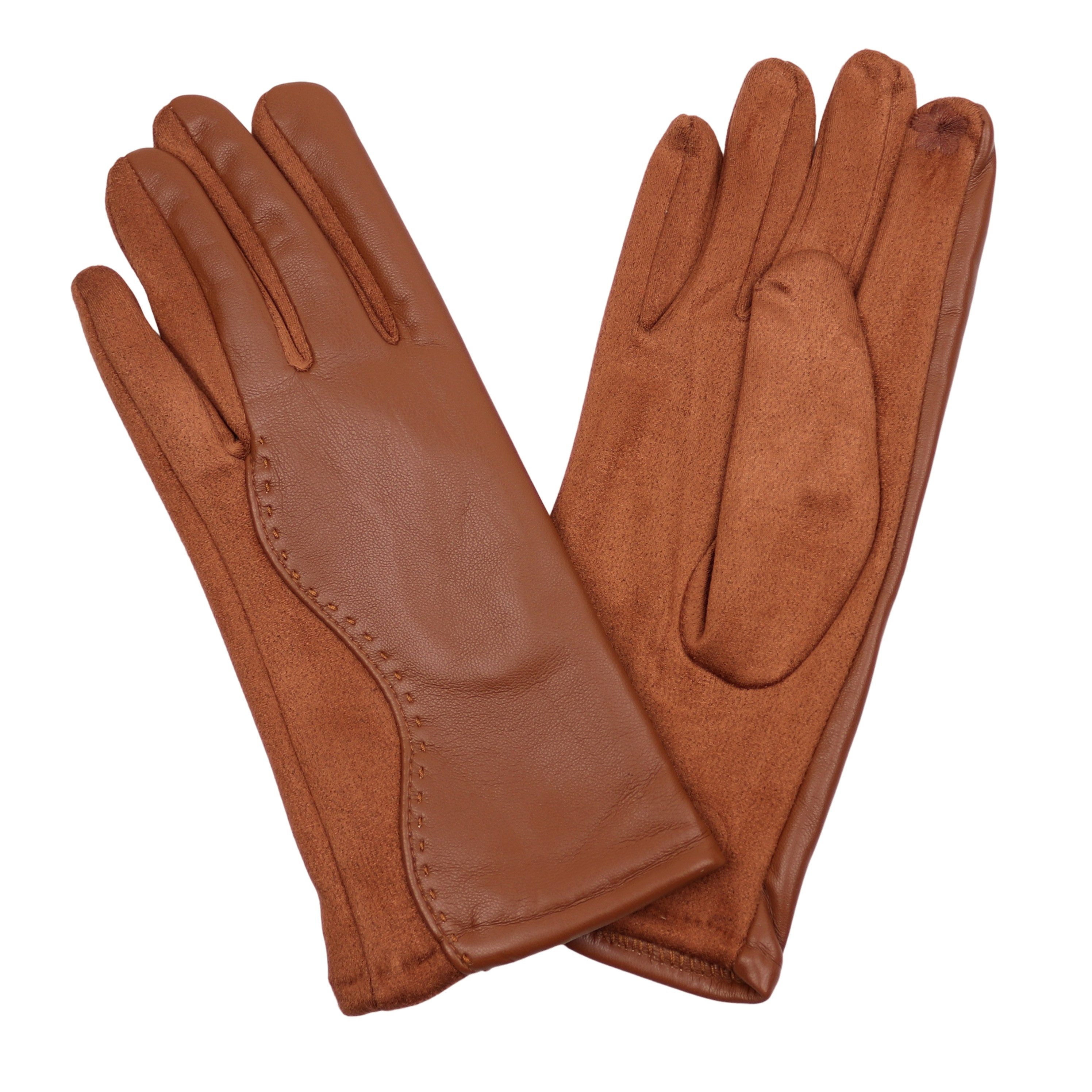 MIRROSI Lederhandschuhe Damen Touchscreen Handschuhe gefüttert Warm ONESIZE günstig online kaufen