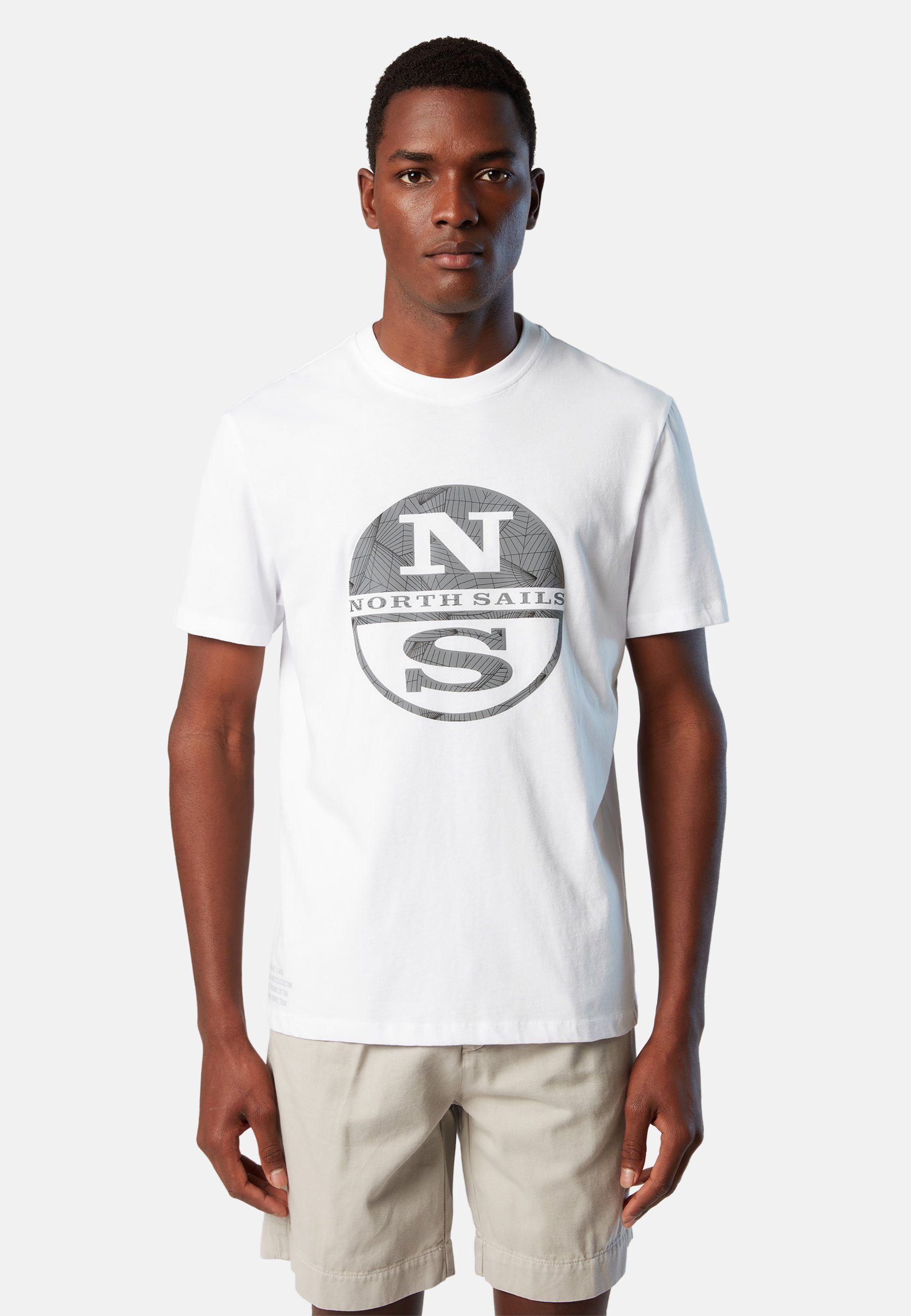 North Sails T-Shirt T-Shirt mit reflektierendem Logo Sonstiges weiss