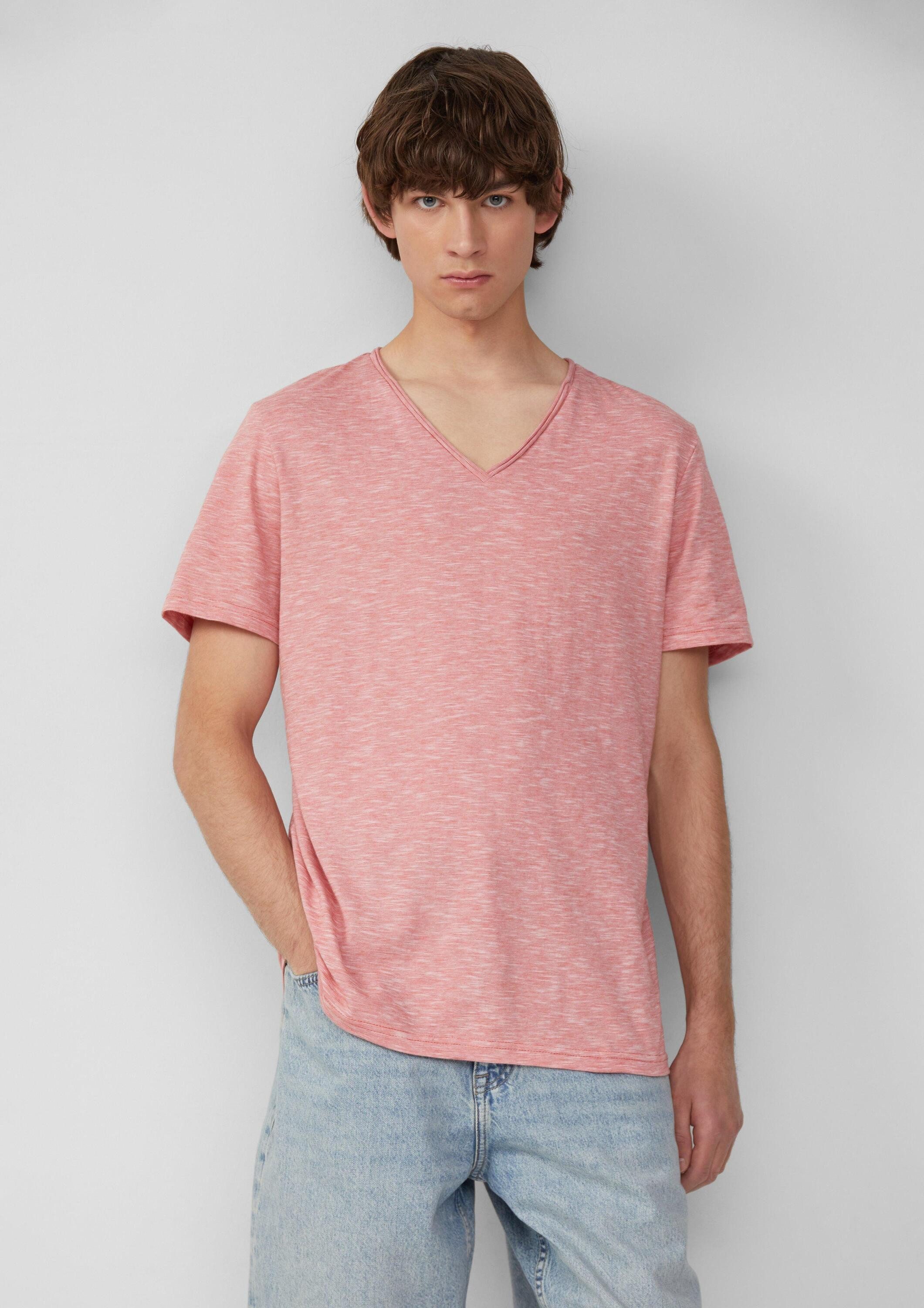QS Kurzarmshirt T-Shirt T-Shirt in Melange günstig online kaufen