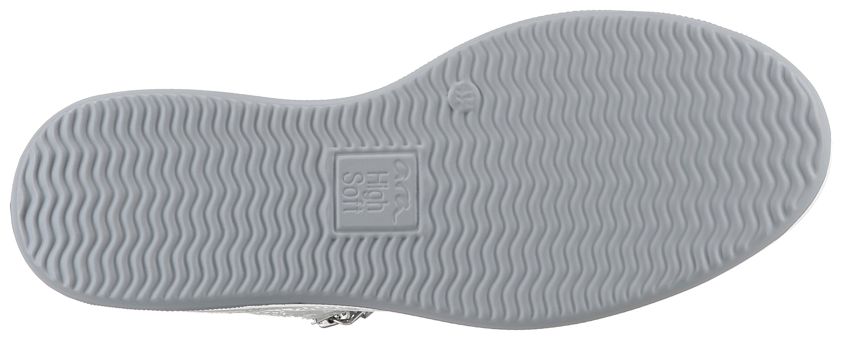 Ara ROMA mit herausnehmbarem H-Weite Soft-Fußbett, High offwhite Sneaker
