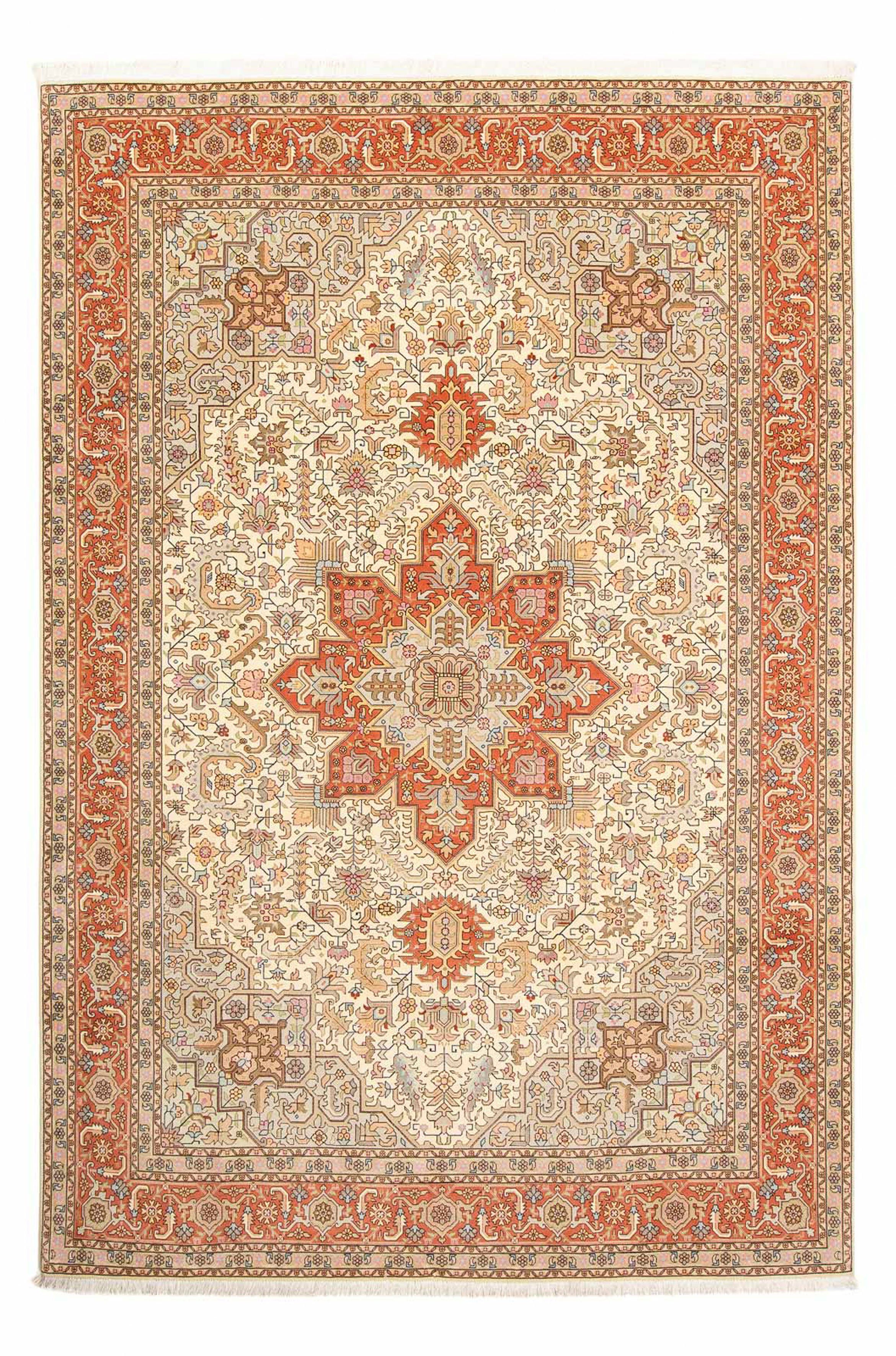 Orientteppich Perser - mm, Royal cm morgenland, mit Wohnzimmer, rechteckig, Höhe: 204 7 - Zertifikat x Einzelstück - - beige, 300 Handgeknüpft, Täbriz