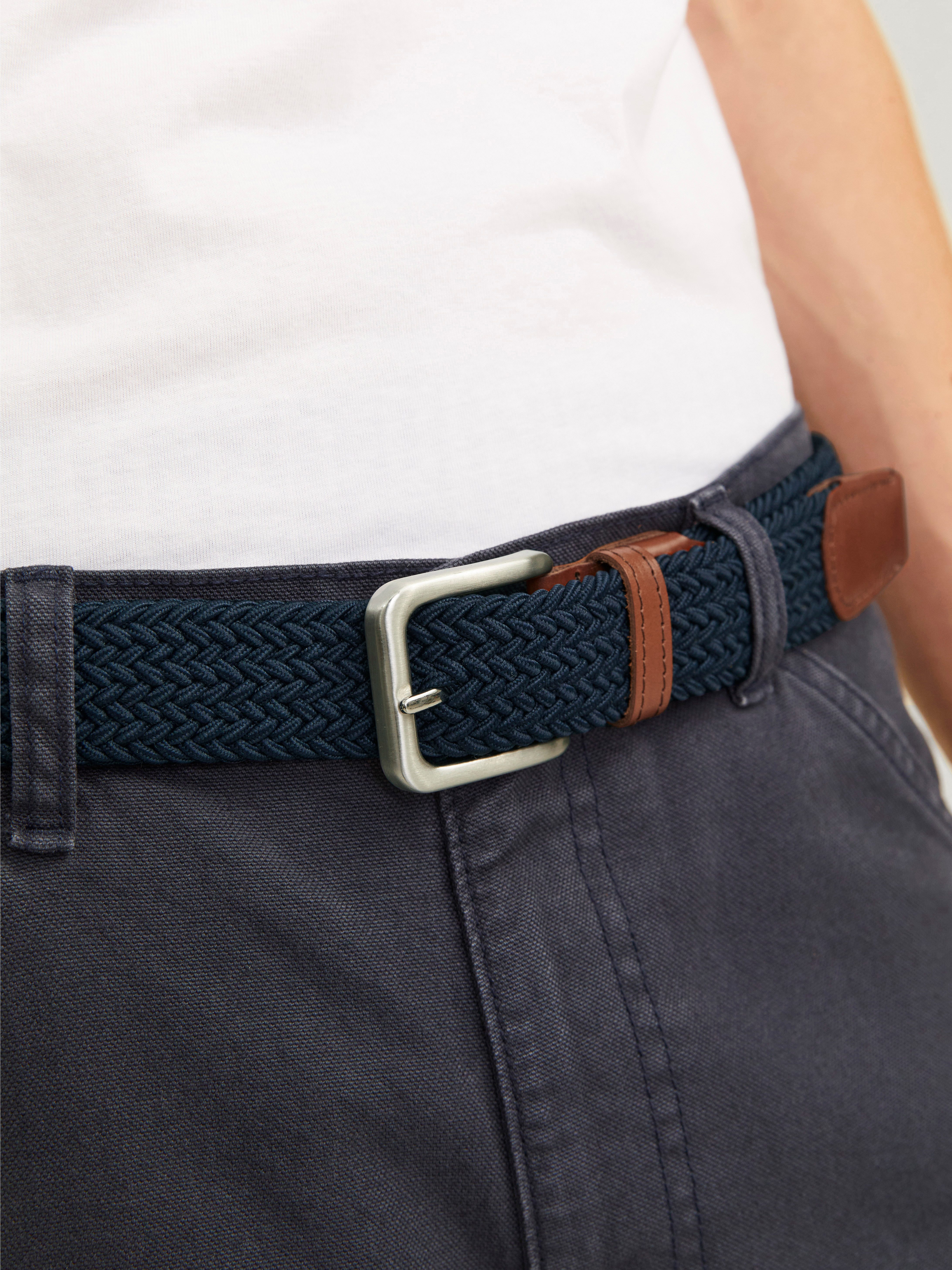 Jack & Jones Stretchgürtel JACSPRING WOVEN BELT NOOS Materialmix, verschiedene Längen