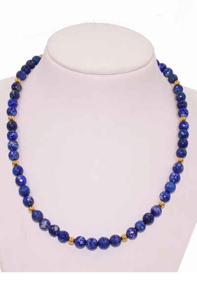 Firetti Collier Schmuck Geschenk Halsschmuck Halskette Edelstein Farbstein Lapislazuli, Made in Germany - mit Lapislazuli