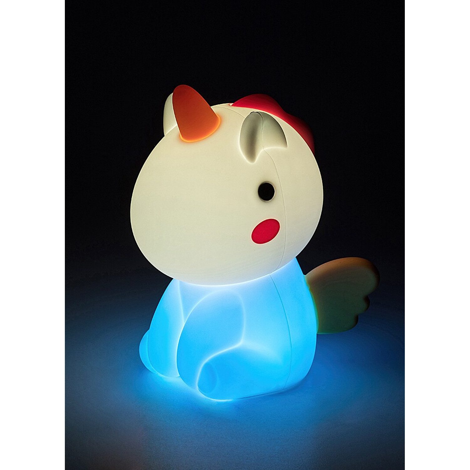 Rabalux LED Nachttischlampe, warmweiß, Unicoo RGB LED Einhorn Nachtlicht für Kinder